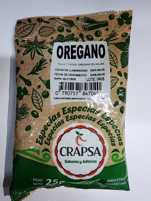 Oregano 25gr. Crapsa