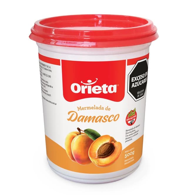 Mermelada Familiar Damasco Pote 500gr. Orieta