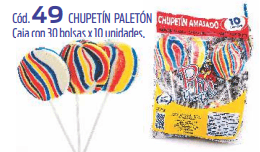 Chupetin paleton x10u Plin