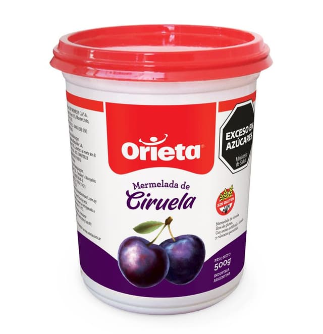 Mermelada Familiar Ciruela Pote 500gr. Orieta