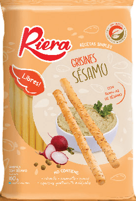 Grisines sésamo. Riera. 160gr.