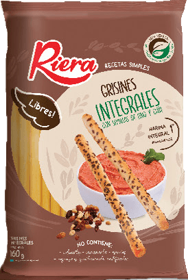 Grisines integrales. Riera. 160gr.