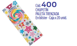 Chupetin paleta trenzada en blister x1u Plin