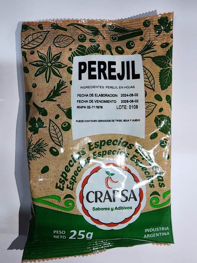 Perejil 25gr. Crapsa
