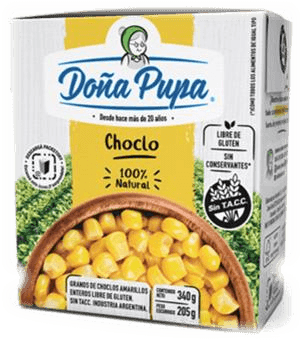 Choclo entero amarillo. Doña Pupa. 340gr.