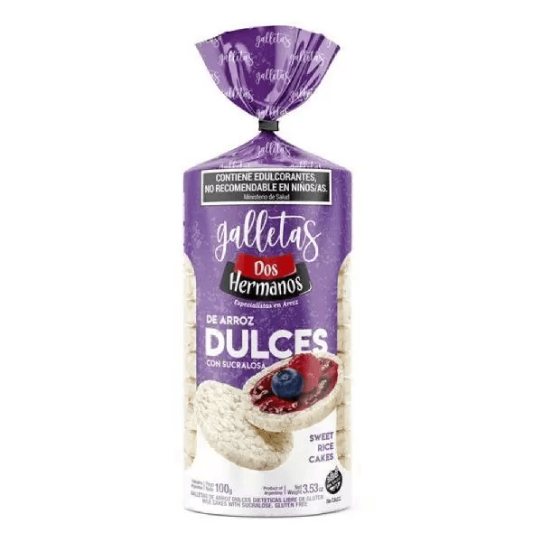 Galletas de arroz dulces 100gr. dos hermanos