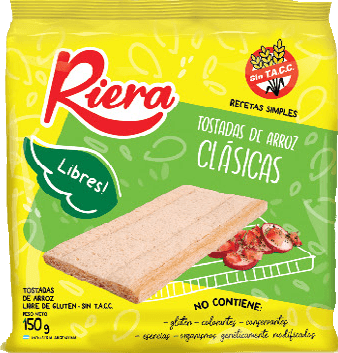 Tostadas de arroz clásicas. Riera. 150gr.