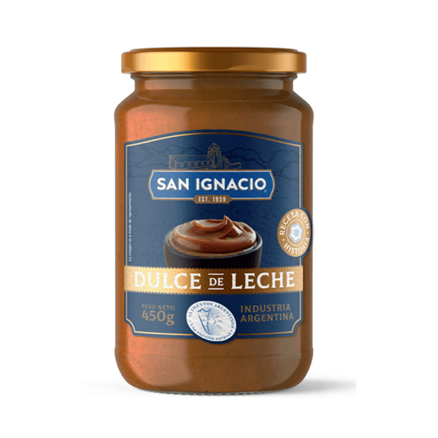 Dulce de leche frasco de vidrio 450gr. San ignacio