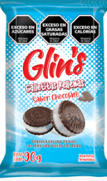 Galletitas rellenas chocolate 90gr. Glins