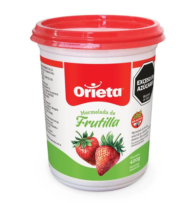 Mermelada Familiar Frutilla Light Pote 420gr. Orieta