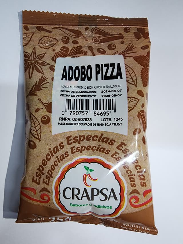 Adobo Pizza 25gr. Crapsa