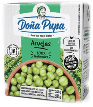 Arvejas secas remojadas. Doña Pupa. 340grs