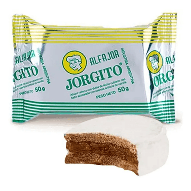 Alfajor simple glaseado. Jorgito