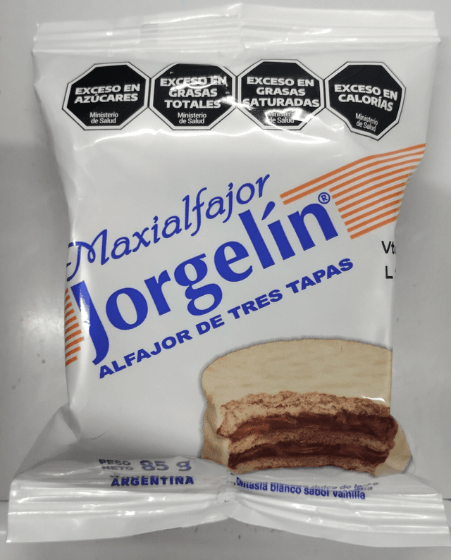 Alfajor triple blanco. Jorgelin