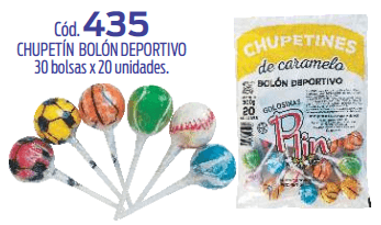 Chupetin bolon deportivo x20u Plin