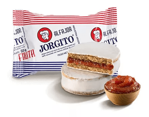 Alfajor simple fruta. Jorgito